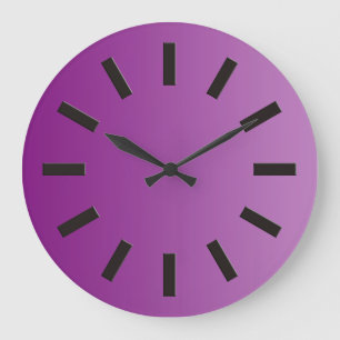 Reloj Redondo Grande SOLAMENTE pendientes del COLOR - magenta + cara de