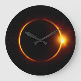 Reloj Redondo Grande Solar Eclipse Dark Sun & Moon
