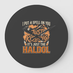 Reloj Redondo Grande Solo Bromeando Haldol Halloween Potion Botella Jer