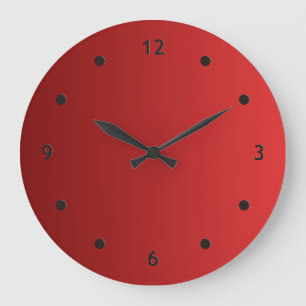 Reloj Redondo Grande SÓLO gradientes COLOR - amor rojo + punto de la ca