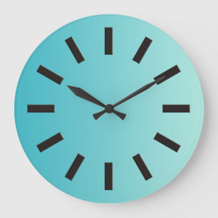 Reloj Redondo Grande SÓLO gradientes COLOR - azul oceánico + cara de re
