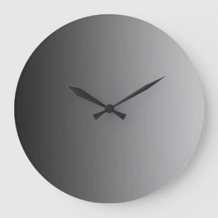 Reloj Redondo Grande SÓLO gradientes COLOR - gris negro