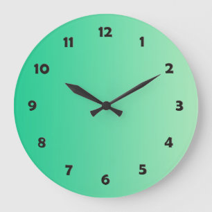 Reloj Redondo Grande SÓLO gradientes COLOR - verde océano + cara de rel