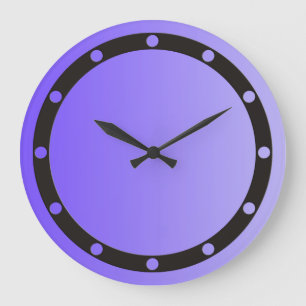 Reloj Redondo Grande SÓLO gradientes COLOR violeta - anillo y puntos ne