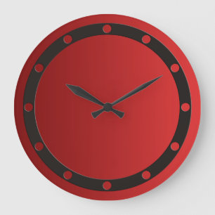 Reloj Redondo Grande SÓLO los gradientes COLOR disparan rojo - anillo y