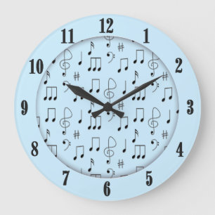 Reloj Redondo Grande Solo notado azul