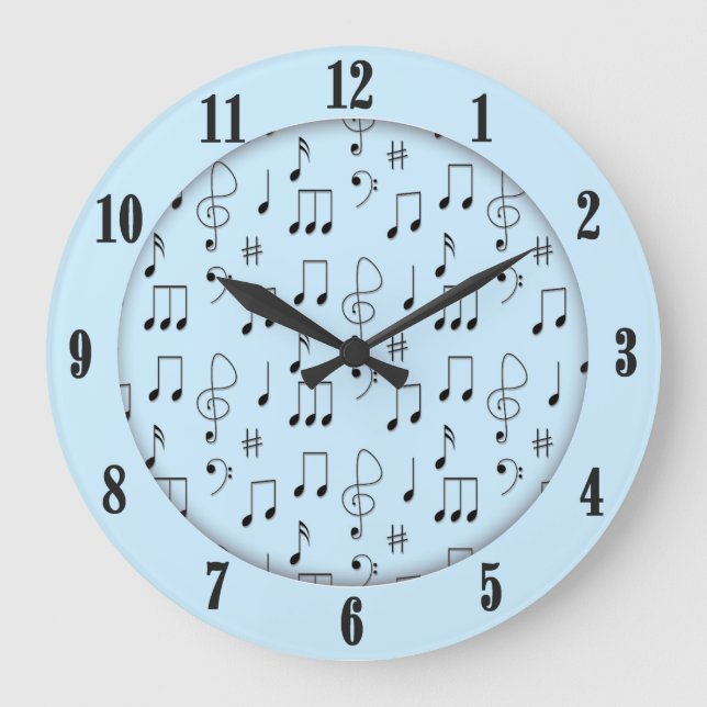 Reloj Redondo Grande Solo notado azul (Anverso)