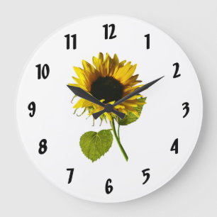 Reloj Redondo Grande Sombra y luz de girasol