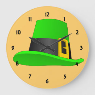 Reloj Redondo Grande Sombrero de duende con hebilla
