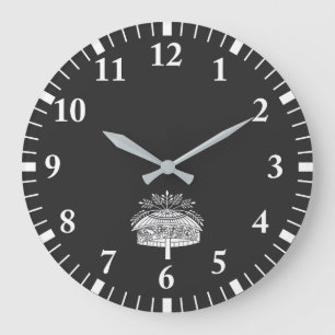 Reloj Redondo Grande Sombrero de flores