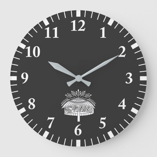 Reloj Redondo Grande Sombrero de flores (Anverso)