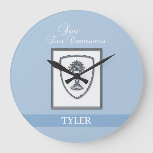 Reloj Redondo Grande Son, primer cáliz plateado de la comunión (Anverso)