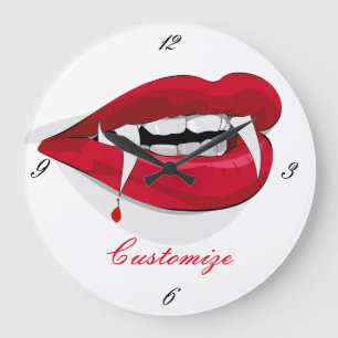 Reloj Redondo Grande Sonrisa de vampiro Thunder_Cove