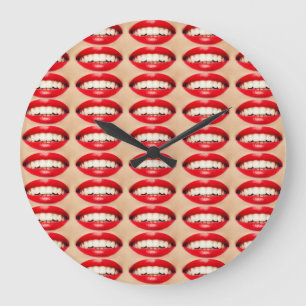 Reloj Redondo Grande Sonrisa perfecta Femme Fatale Pop-art