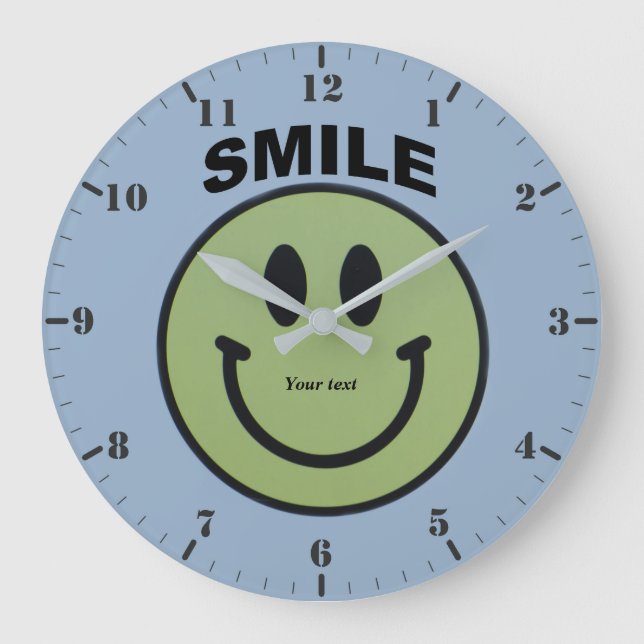 Reloj Redondo Grande Sonrisa personalizada (Anverso)
