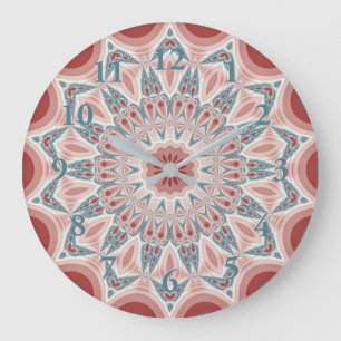 Reloj Redondo Grande Sorprendente arte fractal moderno Kaleidoscope Man