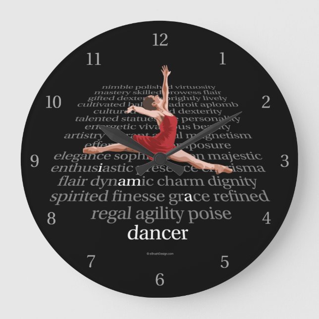 Reloj Redondo Grande Soy bailarín (Anverso)