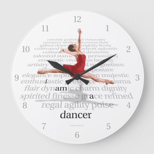 Reloj Redondo Grande Soy Bailarina (Anverso)