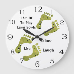 Reloj Redondo Grande Soy De Jugar Bolas De Césped,