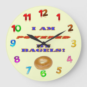 Reloj Redondo Grande Soy impulsado por Bagels