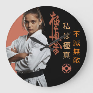 Reloj Redondo Grande Soy Kyokushin - Inquebrantable, Indetenible, Karat