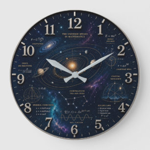 Reloj Redondo Grande Space Mathematics Astronomy 