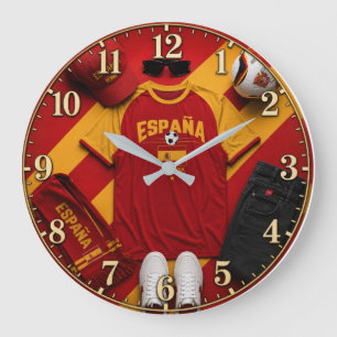 Reloj Redondo Grande Spain world cup football team