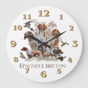 Reloj Redondo Grande Spaniel Bretón  