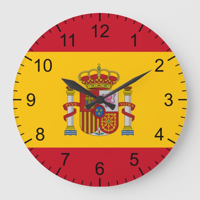 Reloj Redondo Grande Spanish Flag (Anverso)