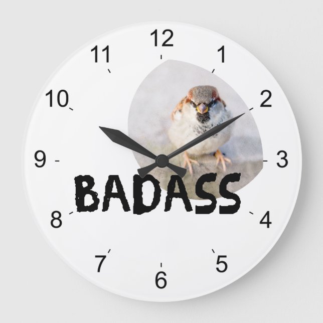Reloj Redondo Grande Sparrow - Badass (Anverso)