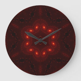 Reloj Redondo Grande Spicy Dark Red Burgundy Gothic Lace No Numbers