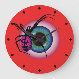 Reloj Redondo Grande Spider and Blooshot Eyeball