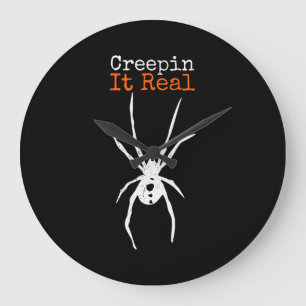 Reloj Redondo Grande Spider G Divertido disfraz de Halloween - Creepin 