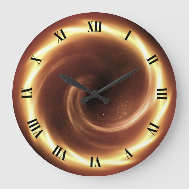 Reloj Redondo Grande Spiral Fire Vortex ~ Time Portal ~Time Machine ~   (Anverso)