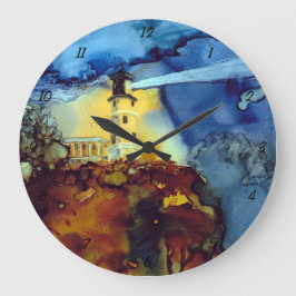 Reloj Redondo Grande Split Rock Lighthouse At Night