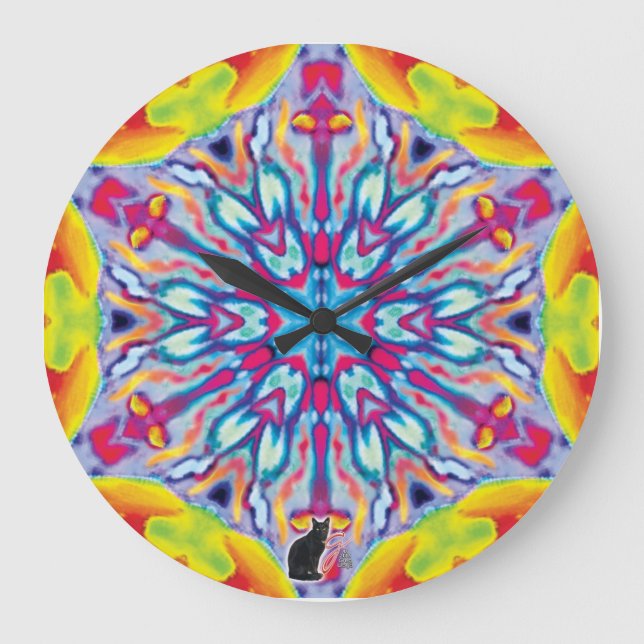 Reloj Redondo Grande Spokes Kaleidoscope (Anverso)