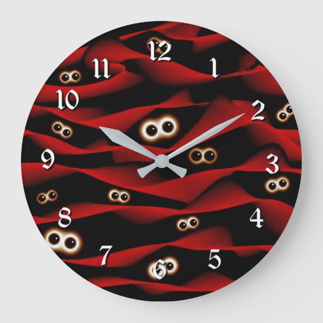 Reloj Redondo Grande Spooky Eyes Wall Clock (Anverso)