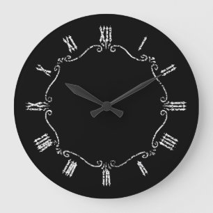 Reloj Redondo Grande Spooky Gothic Border