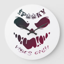 Reloj Redondo Grande Spooky Vibes Only-Halloween Monster 