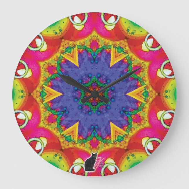 Reloj Redondo Grande Spores Kaleidoscope (Anverso)
