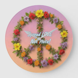 Reloj Redondo Grande Spread Love Not Hate