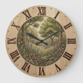 Reloj Redondo Grande Spring Forest Wall Clock – Nature Decor