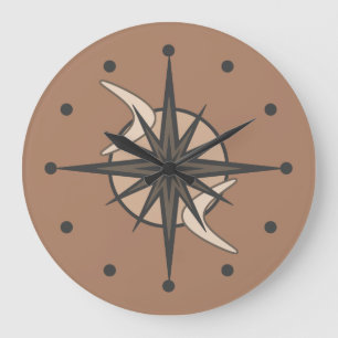 Reloj Redondo Grande Sputnik Starburst Sepia