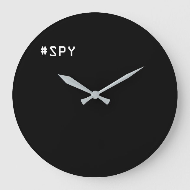 Reloj Redondo Grande #SPY - Wall Clock (Anverso)