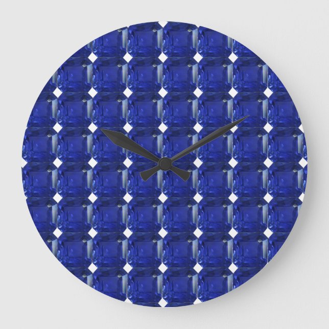 Reloj Redondo Grande Square Sapphire Gemstone Blue (Anverso)