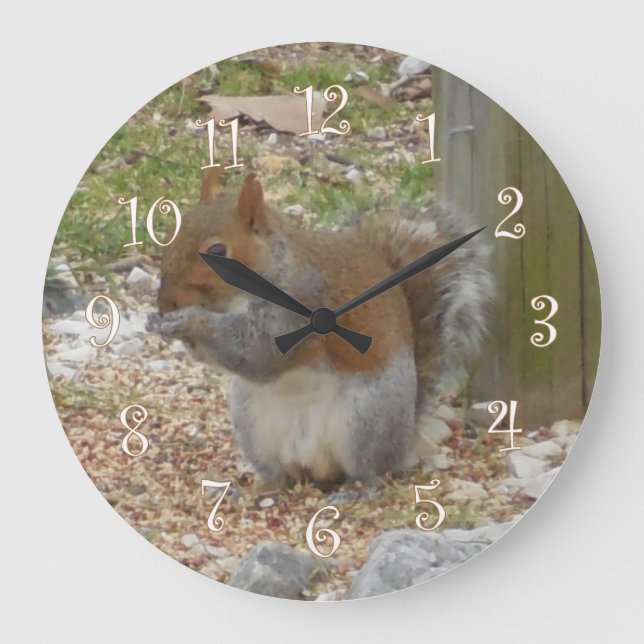 Reloj Redondo Grande Squirrel Clock (Anverso)