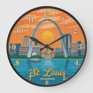 Reloj Redondo Grande St. Louis Missouri Gateway Arch