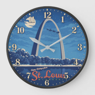 Reloj Redondo Grande St. Louis Missouri Gateway Arch Christmas
