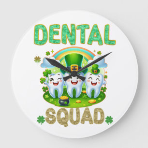 Reloj Redondo Grande St Patricks Dental Squad Dentist Assistant Tech