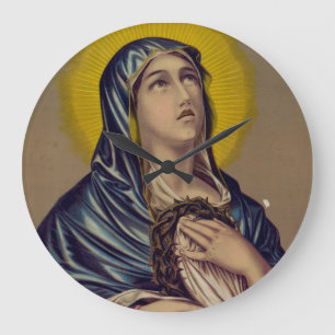 Reloj Redondo Grande Stabat Mater Nuestra Señora de los Dolores Arte De